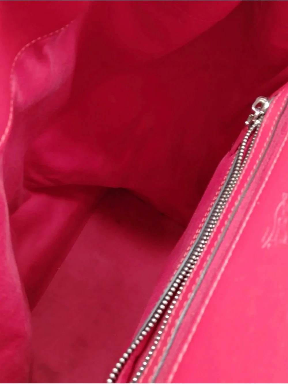 Christian Louboutin White Studded Leather Backpack with Red Trim